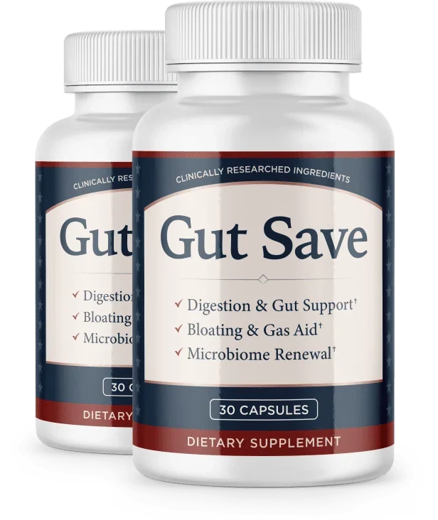 Two bottles of Gut Save, 30 capsules each