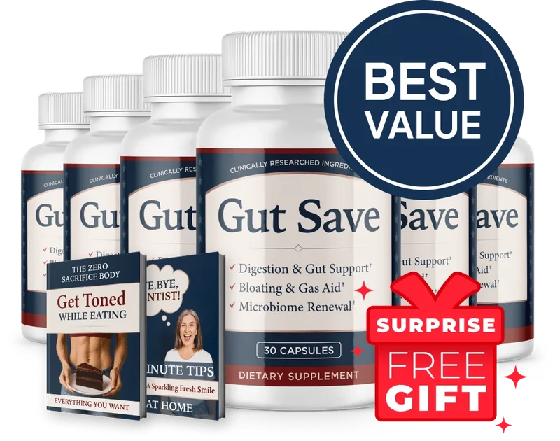 6 bottles of Gut Save with bonuses